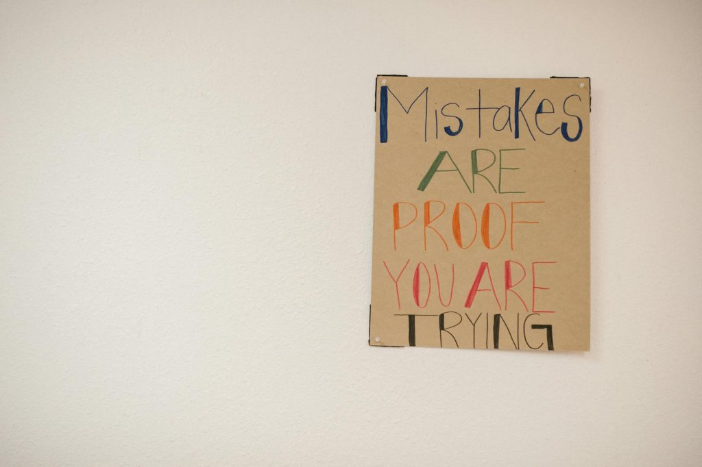 Salvaging Valuables: 5 Critical Mistakes to Steer Clear Of A motivational poster with the phrase 'Mistakes are proof you are trying.'